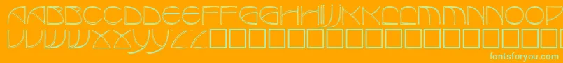 Benjaminregular Font – Green Fonts on Orange Background