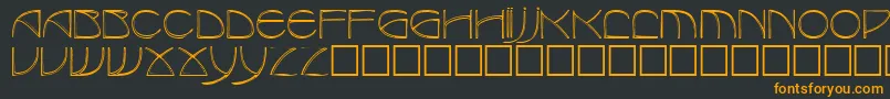 Benjaminregular Font – Orange Fonts on Black Background