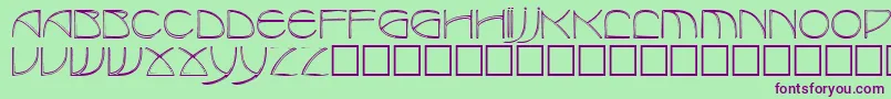 Benjaminregular Font – Purple Fonts on Green Background