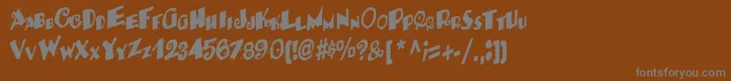 Шрифт BackRegular – серые шрифты на коричневом фоне