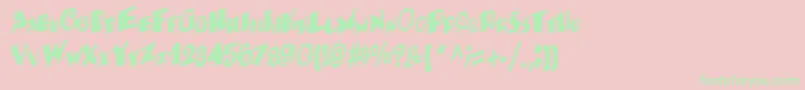 BackRegular Font – Green Fonts on Pink Background