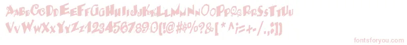 BackRegular Font – Pink Fonts on White Background