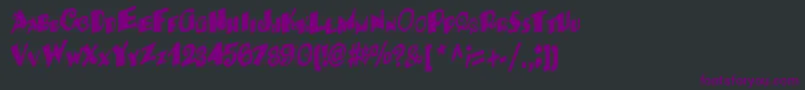 Шрифт BackRegular – фиолетовые шрифты на чёрном фоне