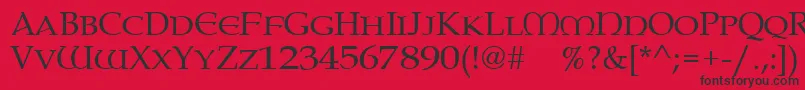 Paternoster Font – Black Fonts on Red Background