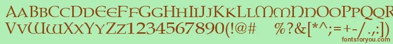 Paternoster Font – Brown Fonts on Green Background