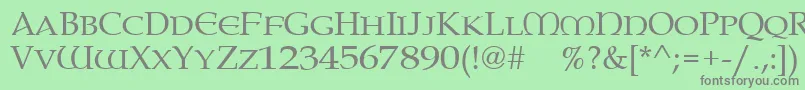 Paternoster Font – Gray Fonts on Green Background