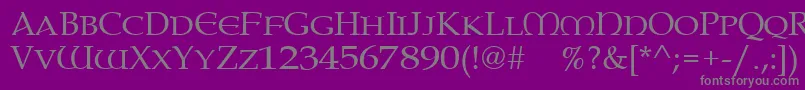 Paternoster Font – Gray Fonts on Purple Background