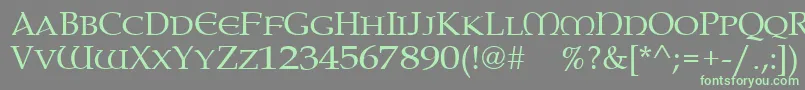 フォントPaternoster – 灰色の背景に緑のフォント