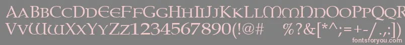 フォントPaternoster – 灰色の背景にピンクのフォント