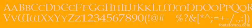 Paternoster Font – Pink Fonts on Orange Background