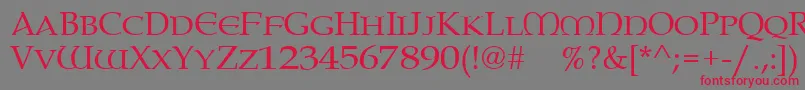 Шрифт Paternoster – красные шрифты на сером фоне