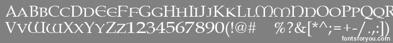 Шрифт Paternoster – белые шрифты на сером фоне