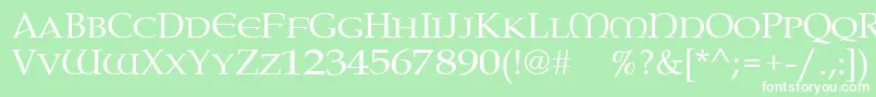フォントPaternoster – 緑の背景に白い文字