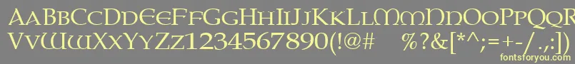 Paternoster-fontti – keltaiset fontit harmaalla taustalla