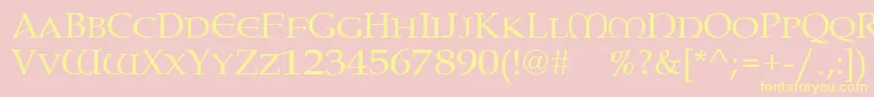 Paternoster Font – Yellow Fonts on Pink Background