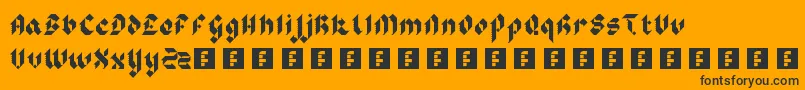 SirRobinsMinstrels Font – Black Fonts on Orange Background