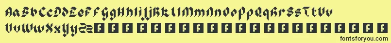 SirRobinsMinstrels Font – Black Fonts on Yellow Background