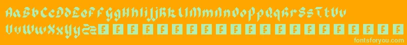 SirRobinsMinstrels Font – Green Fonts on Orange Background