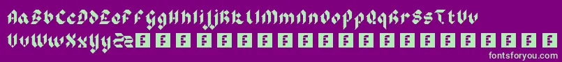 SirRobinsMinstrels Font – Green Fonts on Purple Background