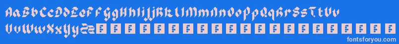 SirRobinsMinstrels Font – Pink Fonts on Blue Background