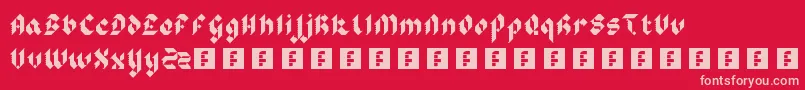 SirRobinsMinstrels Font – Pink Fonts on Red Background