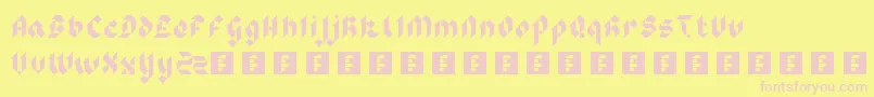 More about SirRobinsMinstrels Font SirRobinsMinstrels Font – Pink Fonts on Yellow Background