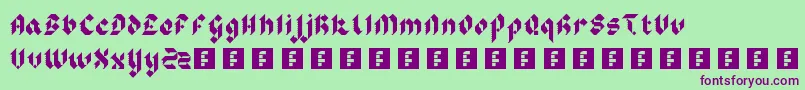 SirRobinsMinstrels Font – Purple Fonts on Green Background