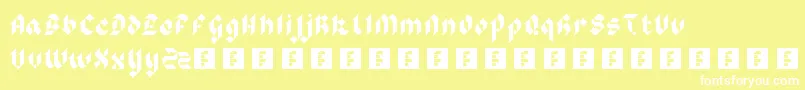 SirRobinsMinstrels Font – White Fonts on Yellow Background