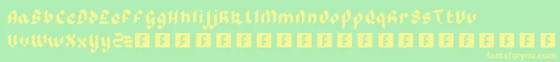 SirRobinsMinstrels Font – Yellow Fonts on Green Background