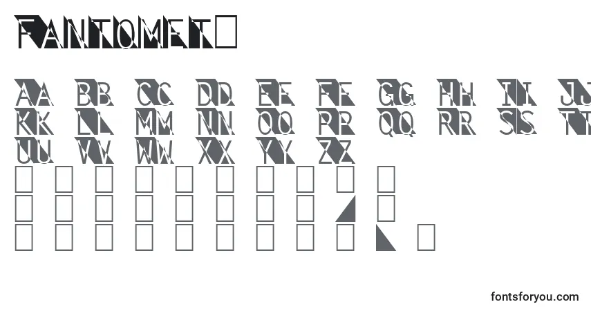 A fonte Fantomet2 – alfabeto, números, caracteres especiais
