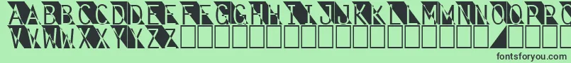 Fantomet2-Schriftart – Schwarze Schriften auf grünem Hintergrund