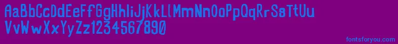 Шрифт RectofilledTest – синие шрифты на фиолетовом фоне