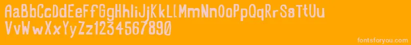 RectofilledTest Font – Pink Fonts on Orange Background