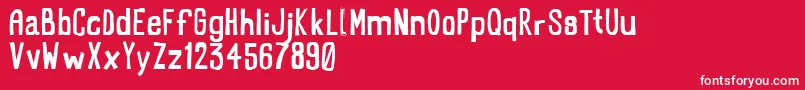 RectofilledTest Font – White Fonts on Red Background