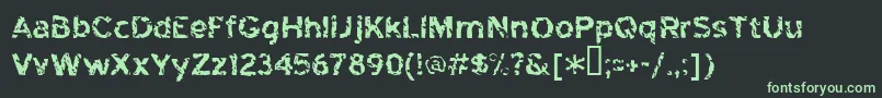 Шрифт HighwayToHeck – зелёные шрифты на чёрном фоне