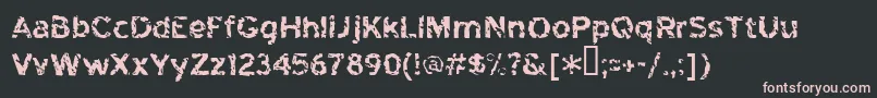 Шрифт HighwayToHeck – розовые шрифты на чёрном фоне