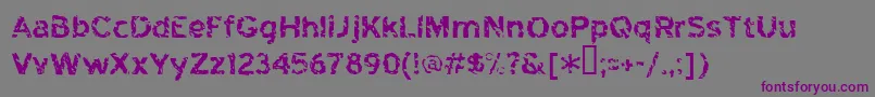 Шрифт HighwayToHeck – фиолетовые шрифты на сером фоне