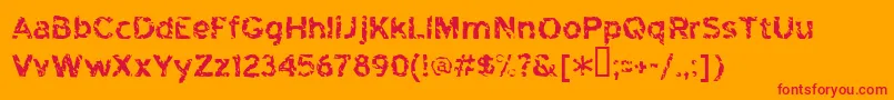 HighwayToHeck Font – Red Fonts on Orange Background