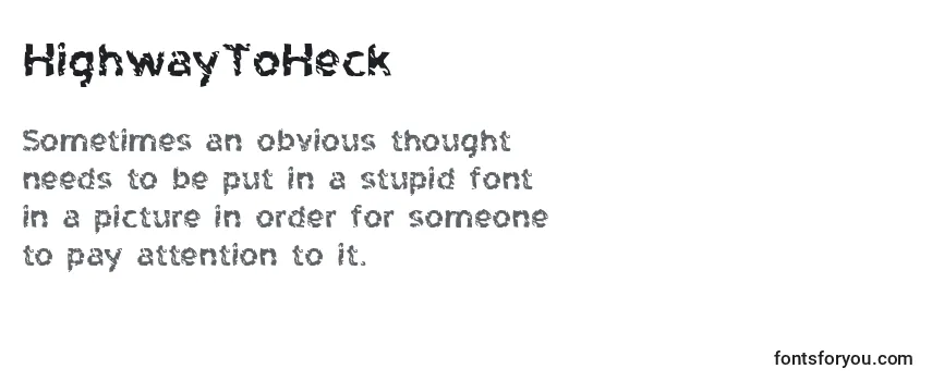 HighwayToHeck Font