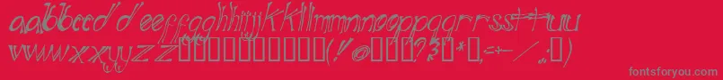 Czcionka BlueMutantDoubleSerif – szare czcionki na czerwonym tle