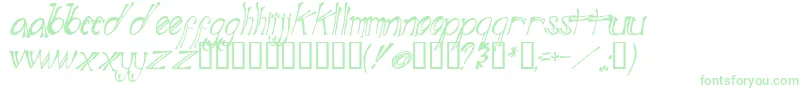 BlueMutantDoubleSerif-Schriftart – Grüne Schriften