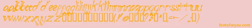 BlueMutantDoubleSerif Font – Orange Fonts on Pink Background