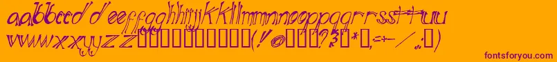 BlueMutantDoubleSerif Font – Purple Fonts on Orange Background