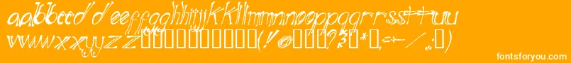 BlueMutantDoubleSerif Font – White Fonts on Orange Background