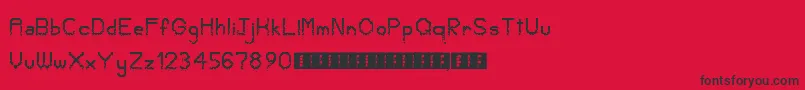 fuente CrumbledPixels – Fuentes Negras Sobre Fondo Rojo