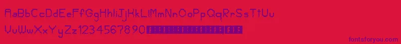 Шрифт CrumbledPixels – фиолетовые шрифты на красном фоне
