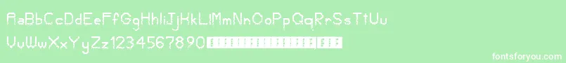 CrumbledPixels Font – White Fonts on Green Background