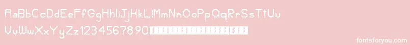 CrumbledPixels Font – White Fonts on Pink Background