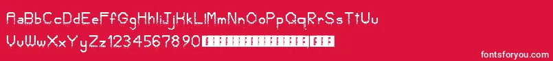 CrumbledPixels Font – White Fonts on Red Background