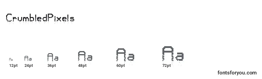 CrumbledPixels Font Sizes